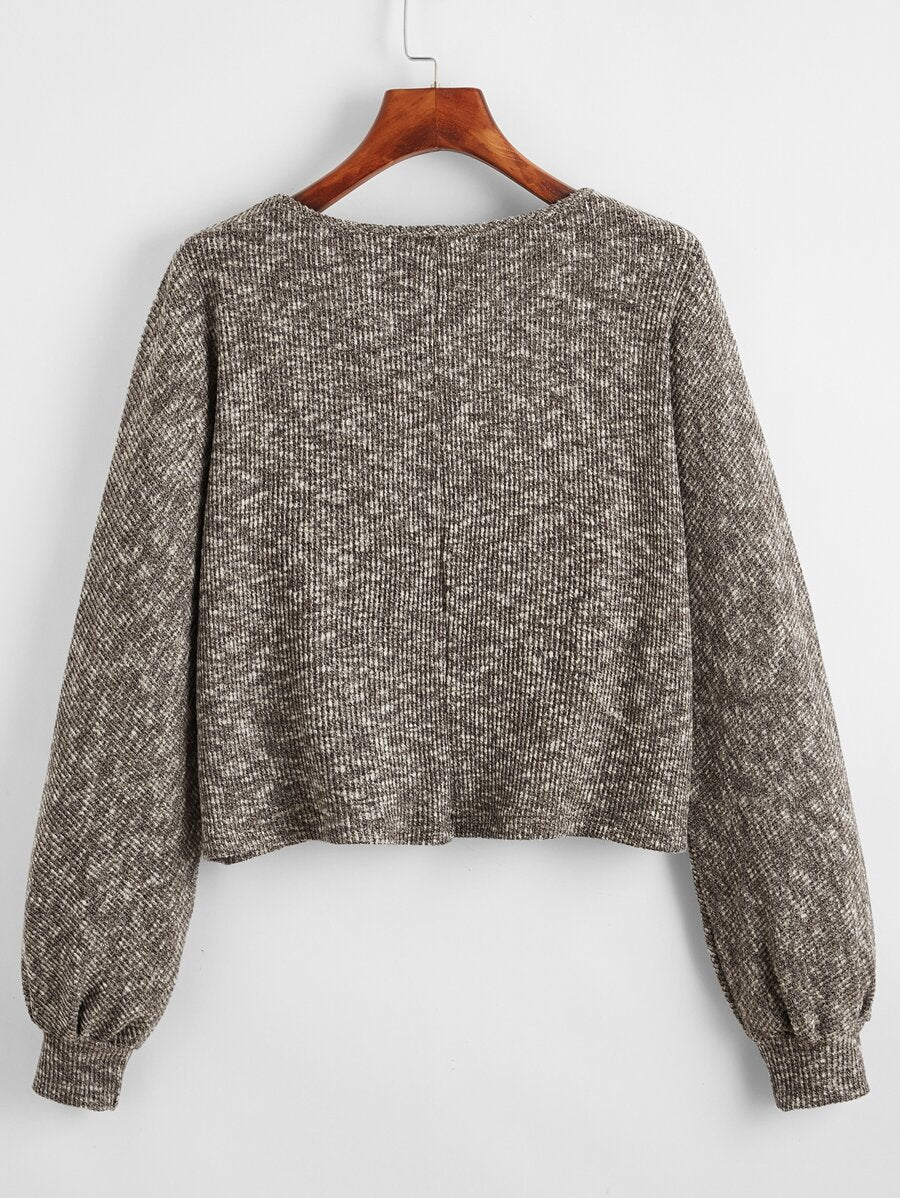 Rib Knit Crop Sweater