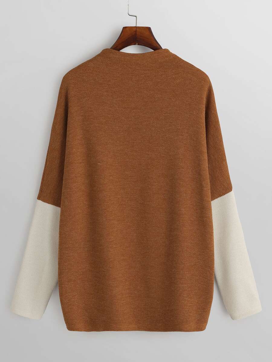 Two-tone Knit Sweater