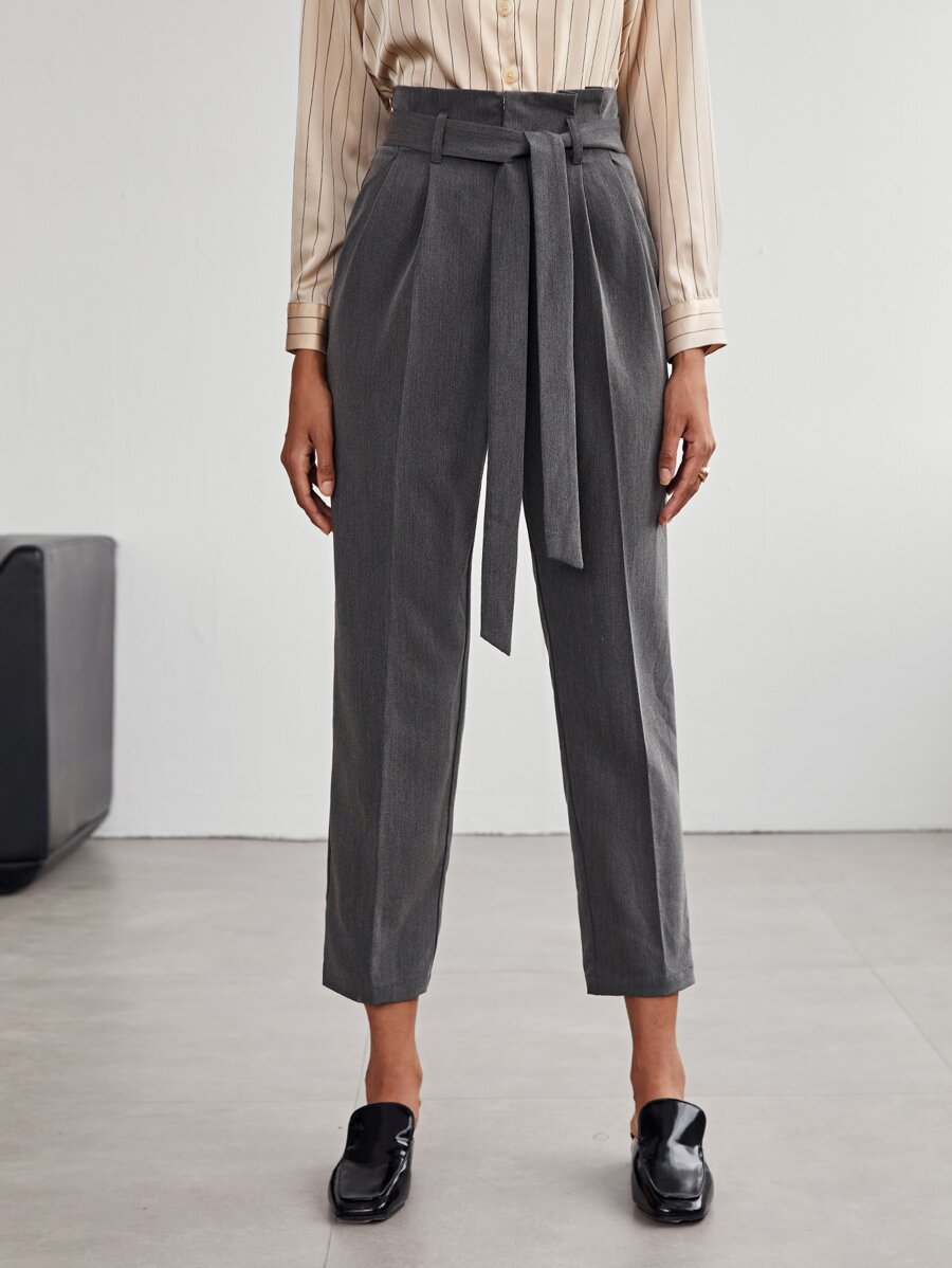 Pleated Trousers with Belt