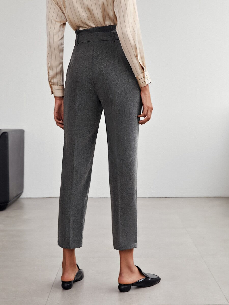 Pleated Trousers with Belt