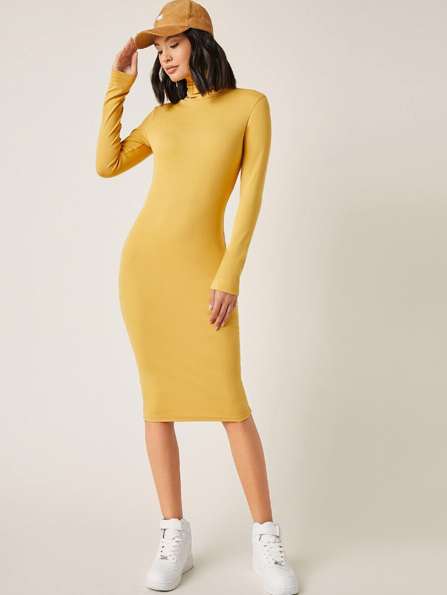 High-neck Bodycon Dress