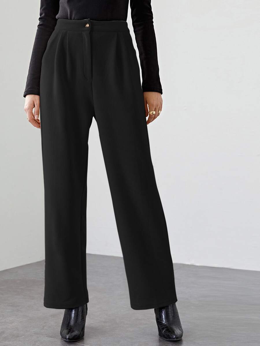 High-waist Straight-legged Trousers