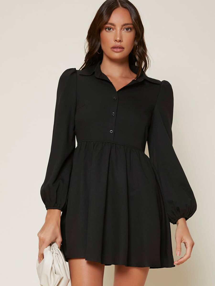 Lantern Sleeve Mini Dress Lantern Sleeve Mini Dress