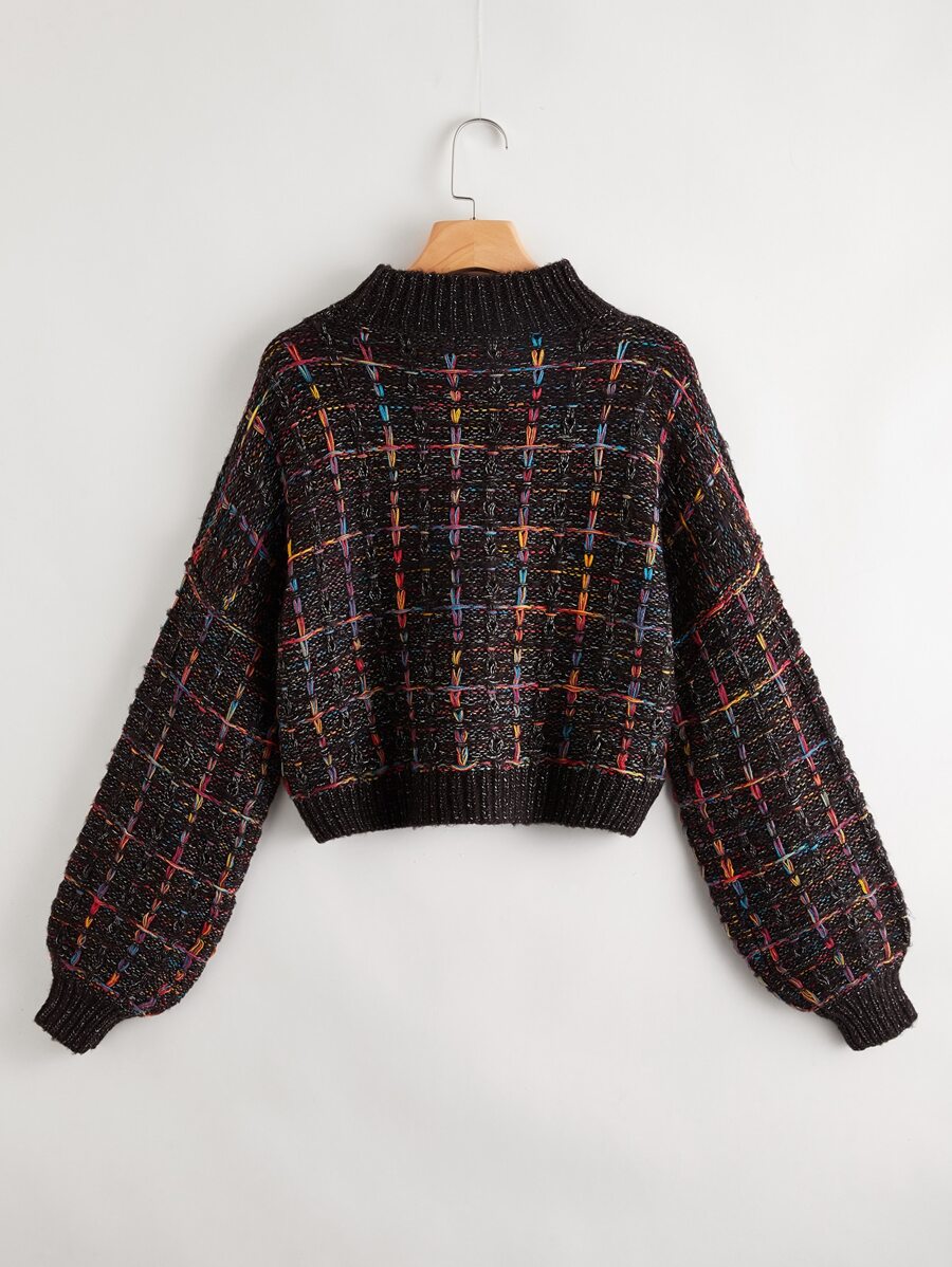 Bouclé Cardigan - Plaid