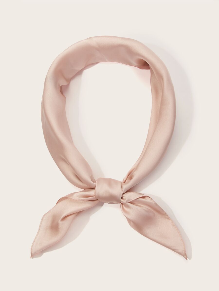 Pink Satin Scarf