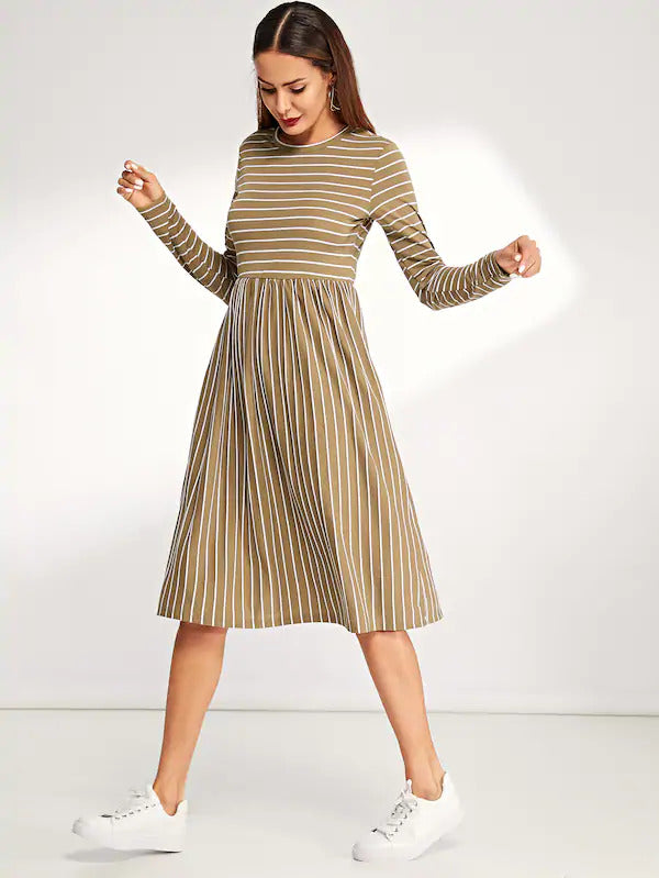 Mixed Stripe Tee Dress