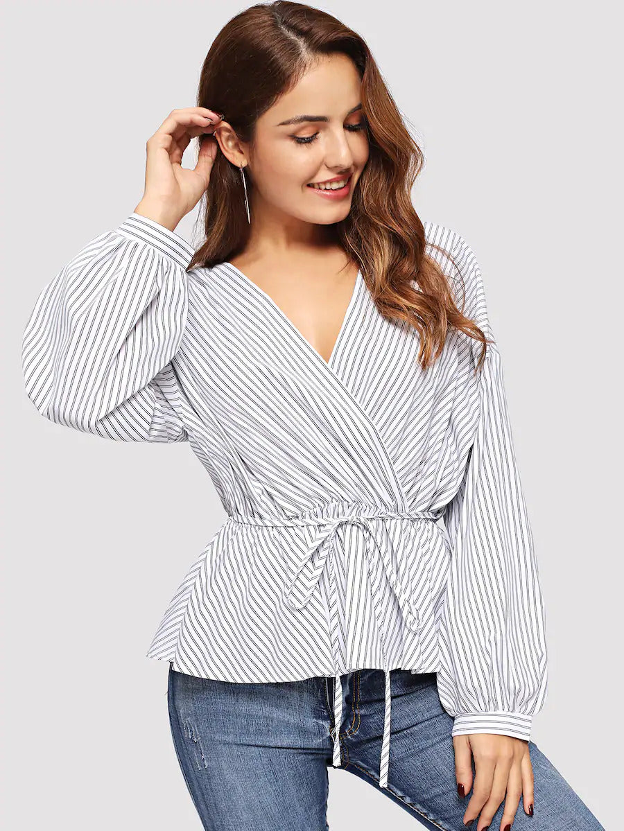 Pinstripe Blouse